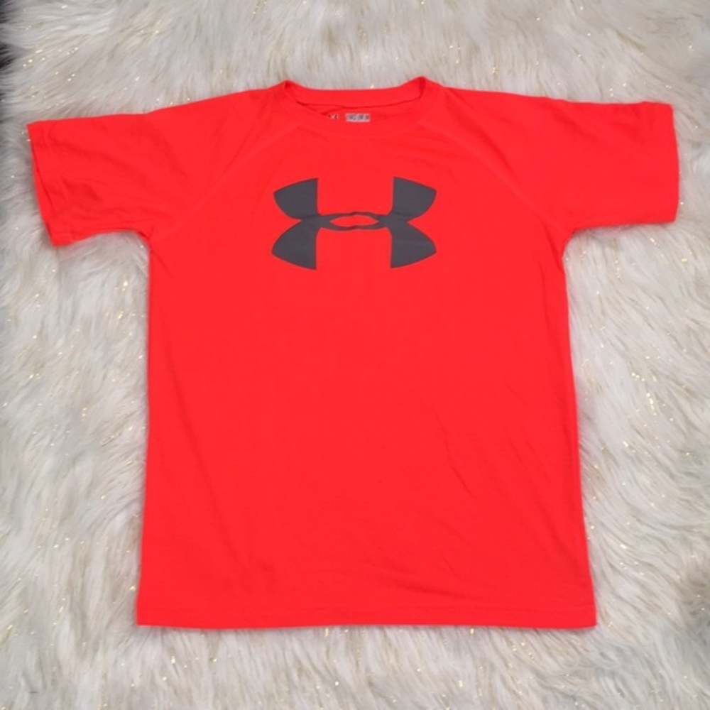 Under Armour Orange HeatGear T-shirt YD/JM/M